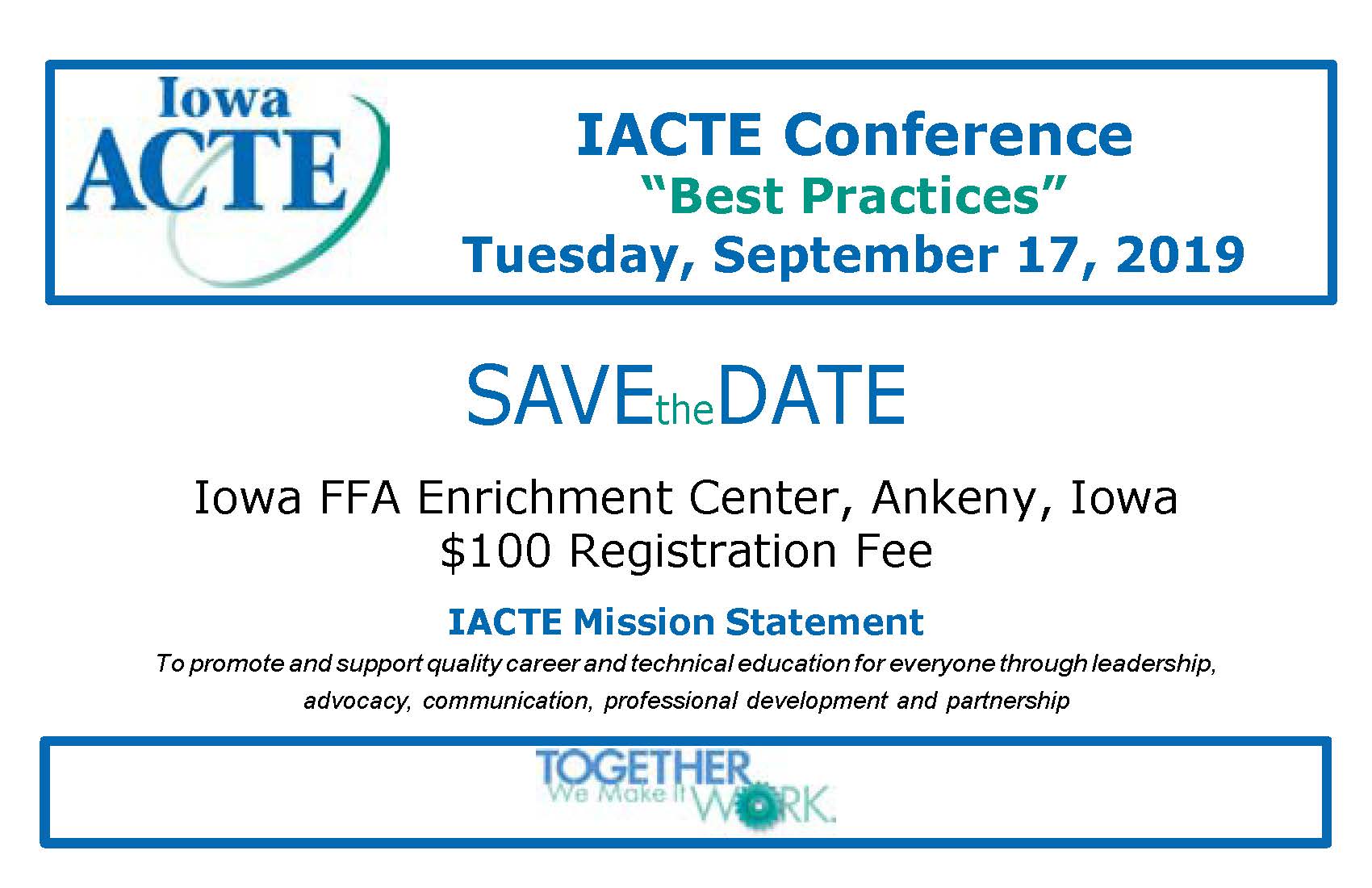 Iowa ACTE Annual Conference Best Practices acte