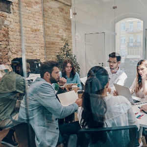 People sitting in a room leadership