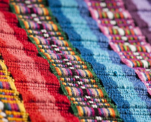 Brightly Colored Woven Material