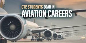 Graphic supporting an article about careers in aviation